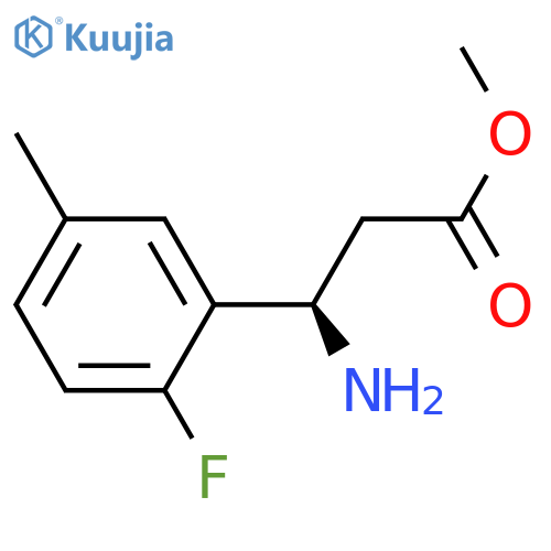 methyl (3S)-3-amino-3-(2-fluoro-5-methylphenyl)propanoate structure