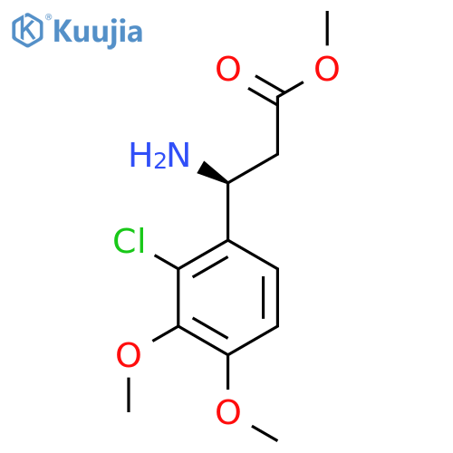 methyl (3S)-3-amino-3-(2-chloro-3,4-dimethoxyphenyl)propanoate structure