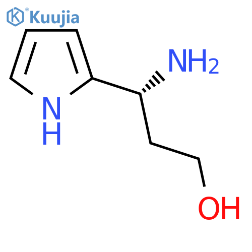 (3R)-3-amino-3-(1H-pyrrol-2-yl)propan-1-ol structure