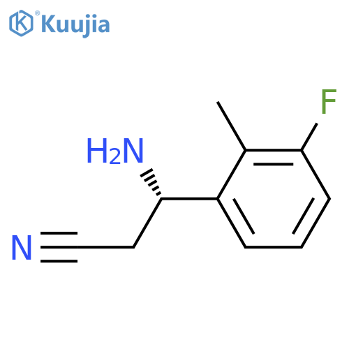 (3S)-3-AMINO-3-(3-FLUORO-2-METHYLPHENYL)PROPANENITRILE structure