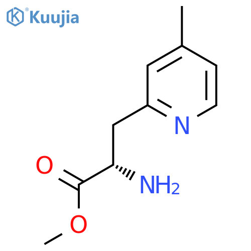 methyl (2S)-2-amino-3-(4-methyl-2-pyridyl)propanoate structure
