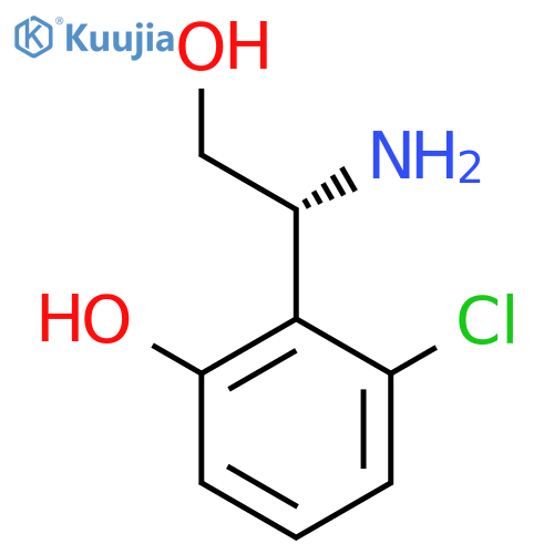 2-(1R)-1-amino-2-hydroxyethyl-3-chlorophenol structure