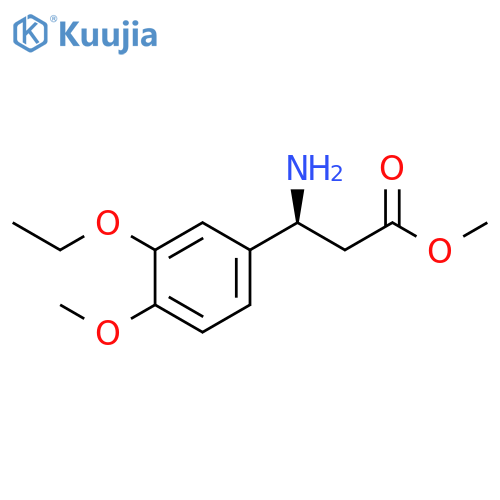 methyl (3S)-3-amino-3-(3-ethoxy-4-methoxyphenyl)propanoate structure