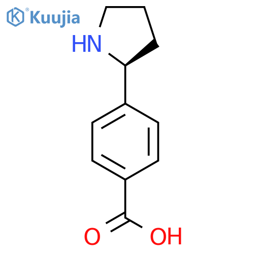 4-[(2S)-pyrrolidin-2-yl]benzoic acid structure
