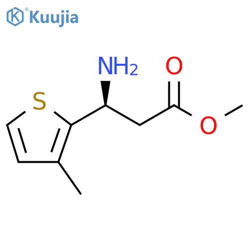 methyl (3S)-3-amino-3-(3-methylthiophen-2-yl)propanoate structure
