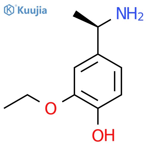 4-(1R)-1-aminoethyl-2-ethoxyphenol structure