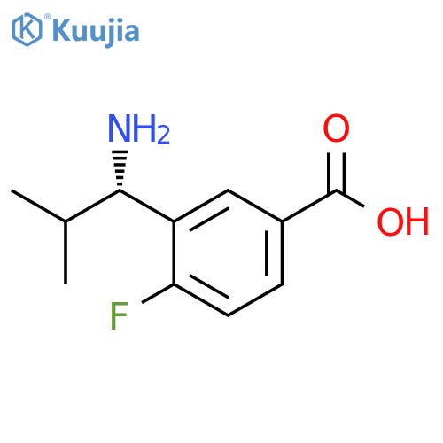 (S)-3-(1-AMINO-2-METHYLPROPYL)-4-FLUOROBENZOIC ACID HCL structure