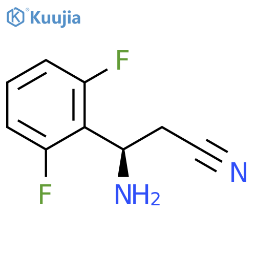 (3R)-3-AMINO-3-(2,6-DIFLUOROPHENYL)PROPANENITRILE structure