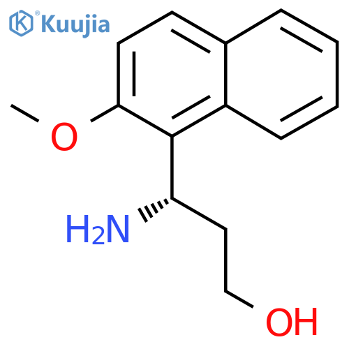 (3S)-3-amino-3-(2-methoxynaphthalen-1-yl)propan-1-ol structure