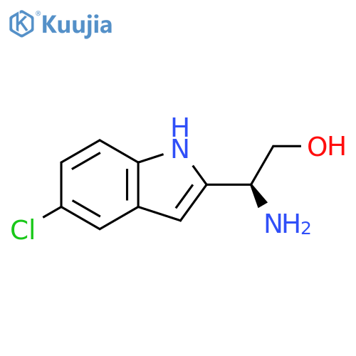 (2S)-2-amino-2-(5-chloro-1H-indol-2-yl)ethan-1-ol structure