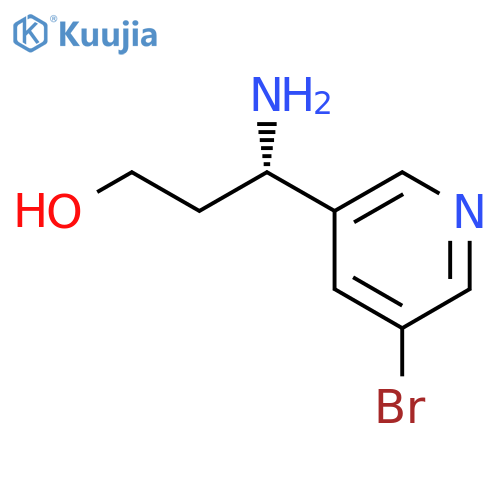 (3S)-3-amino-3-(5-bromopyridin-3-yl)propan-1-ol structure