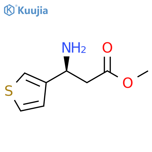 methyl (3S)-3-amino-3-(thiophen-3-yl)propanoate structure