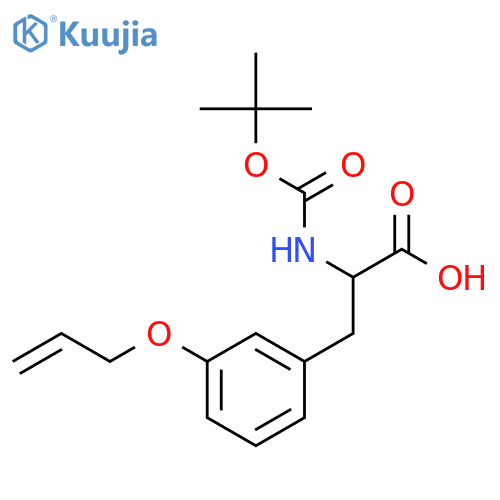 (2R)-3-(3-allyloxyphenyl)-2-(tert-butoxycarbonylamino)propanoic acid structure