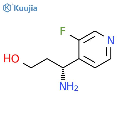 (3R)-3-amino-3-(3-fluoropyridin-4-yl)propan-1-ol structure