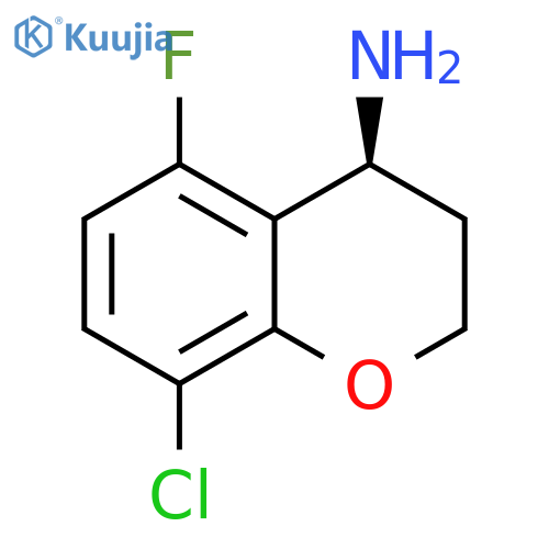 (4S)-8-CHLORO-5-FLUORO-3,4-DIHYDRO-2H-1-BENZOPYRAN-4-AMINE structure