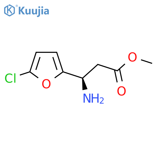 methyl (3R)-3-amino-3-(5-chlorofuran-2-yl)propanoate structure