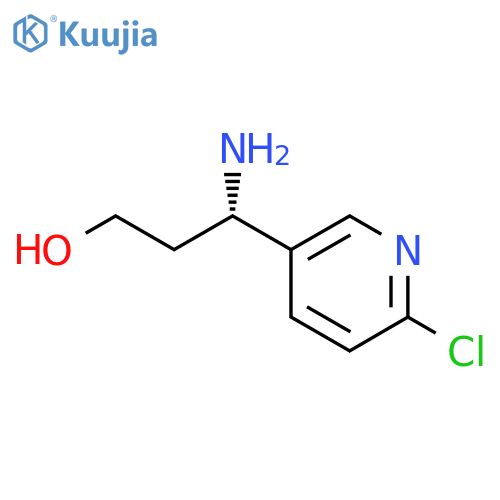 (3S)-3-amino-3-(6-chloropyridin-3-yl)propan-1-ol structure