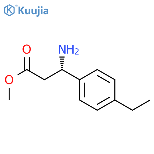 METHYL (3S)-3-AMINO-3-(4-ETHYLPHENYL)PROPANOATE structure