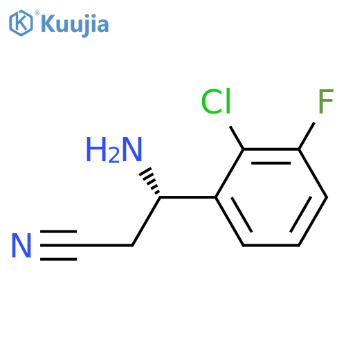 (3S)-3-AMINO-3-(2-CHLORO-3-FLUOROPHENYL)PROPANENITRILE structure