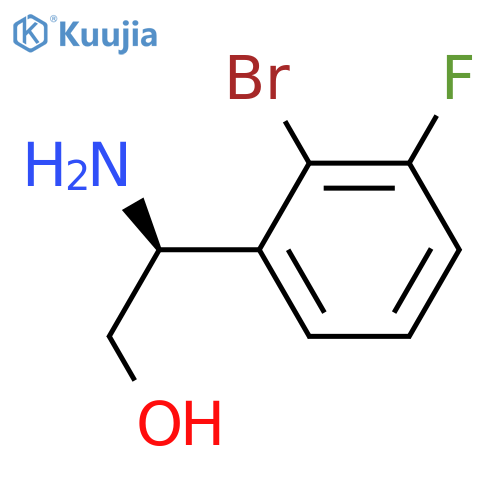 (2S)-2-amino-2-(2-bromo-3-fluorophenyl)ethan-1-ol structure