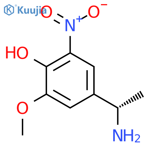 4-(1S)-1-aminoethyl-2-methoxy-6-nitrophenol structure
