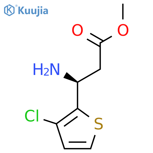 methyl (3S)-3-amino-3-(3-chlorothiophen-2-yl)propanoate structure