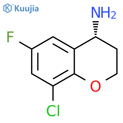 (4R)-8-CHLORO-6-FLUORO-3,4-DIHYDRO-2H-1-BENZOPYRAN-4-AMINE structure