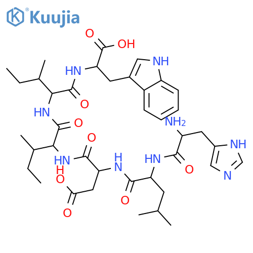 L-Tryptophan,L-histidyl-L-leucyl-L-a-aspartyl-L-isoleucyl-L-isoleucyl- structure