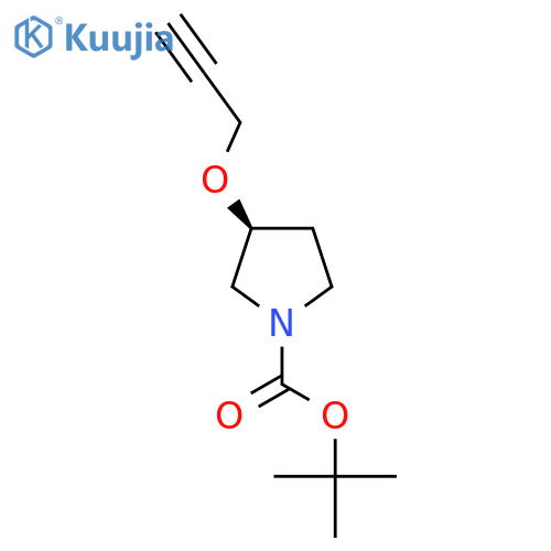 tert-butyl (3S)-3-prop-2-ynoxypyrrolidine-1-carboxylate structure