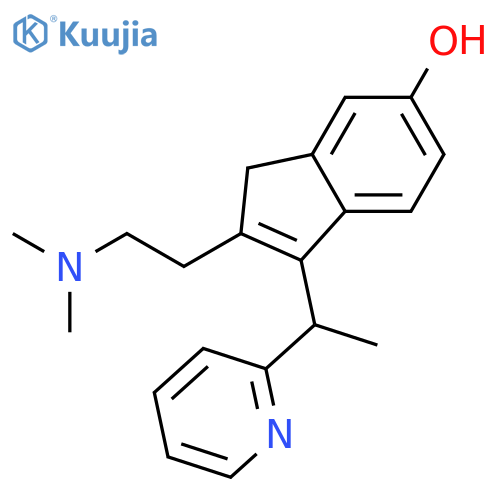 1H-Inden-6-ol,2-[2-(dimethylamino)ethyl]-3-[1-(2-pyridinyl)ethyl]- structure