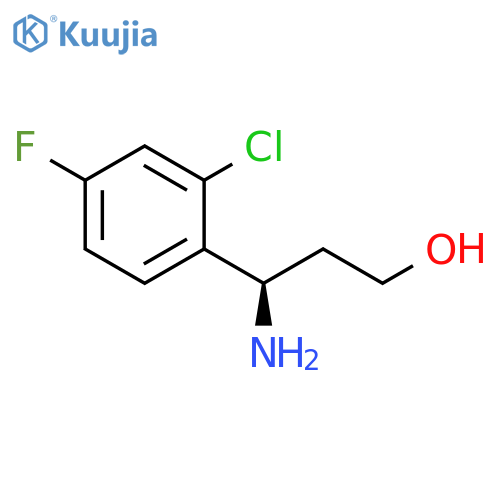 (3R)-3-AMINO-3-(2-CHLORO-4-FLUOROPHENYL)PROPAN-1-OL structure