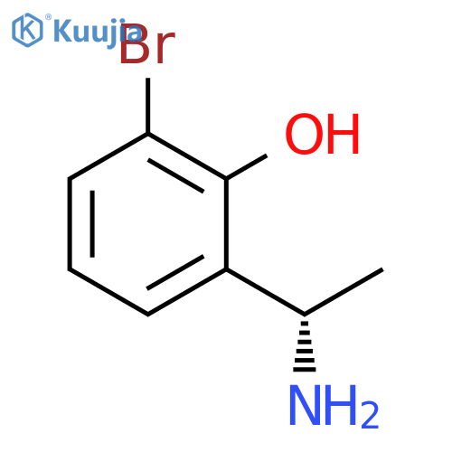 2-(1S)-1-aminoethyl-6-bromophenol structure