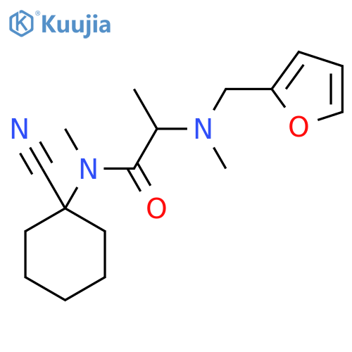 N-(1-cyanocyclohexyl)-2-{[(furan-2-yl)methyl](methyl)amino}-N-methylpropanamide structure