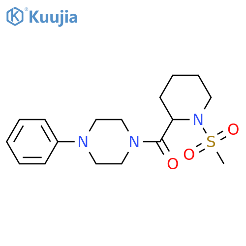 1-(1-methanesulfonylpiperidine-2-carbonyl)-4-phenylpiperazine structure