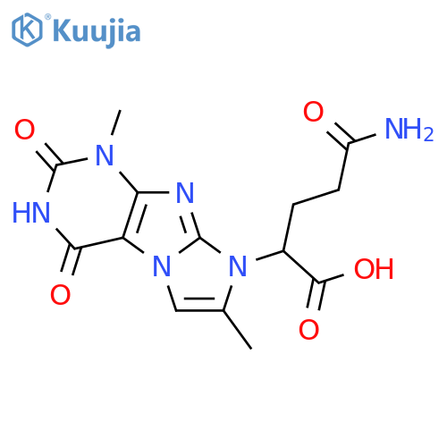 4-carbamoyl-2-{1,7-dimethyl-2,4-dioxo-1H,2H,3H,4H,8H-imidazo[1,2-g]purin-8-yl}butanoic acid structure