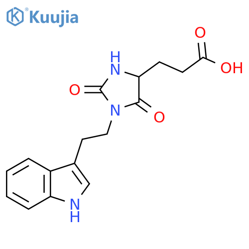 3-{1-2-(1H-Indol-3-yl)ethyl-2,5-dioxoimidazolidin-4-yl}propanoic acid structure