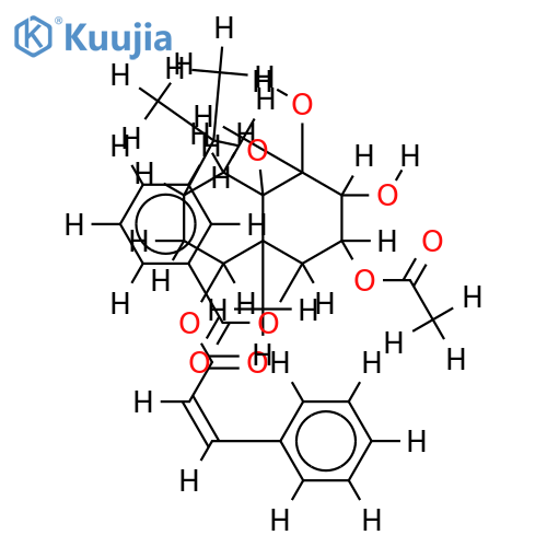 (1R,2S,3S,4S,5R,7R,9S,10R)-2-acetoxy-1-benzoyloxy-9-cis-cinnamoyloxy-3,4-dihydroxydihydro-beta-agarofuran structure