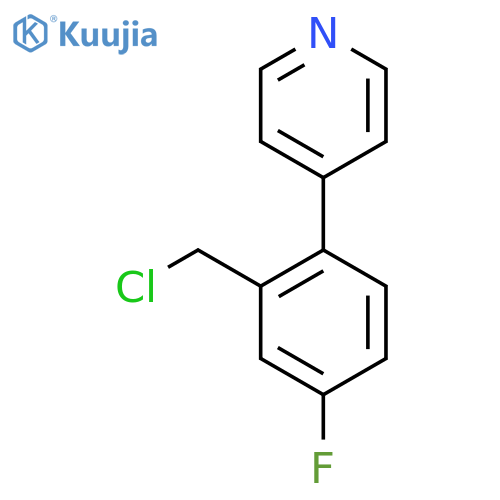 4-(2-(Chloromethyl)-4-fluorophenyl)pyridine structure