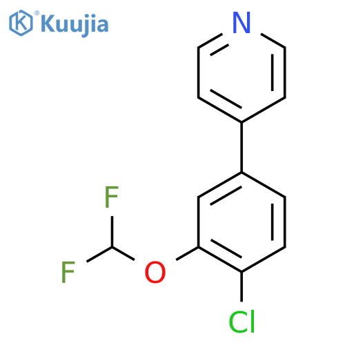 4-(4-Chloro-3-(difluoromethoxy)phenyl)pyridine structure
