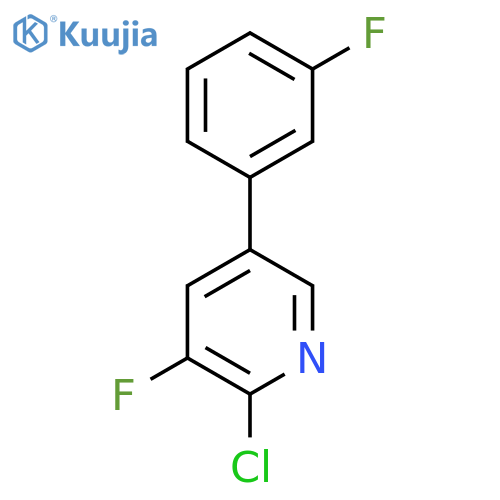 2-Chloro-3-fluoro-5-(3-fluorophenyl)pyridine structure