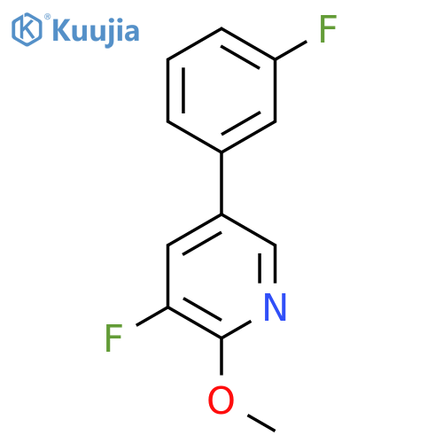 3-Fluoro-5-(3-fluorophenyl)-2-methoxypyridine structure