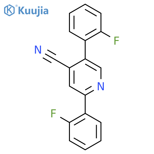 2,5-Bis(2-fluorophenyl)isonicotinonitrile structure