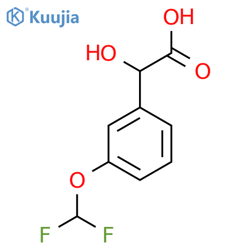 2-3-(difluoromethoxy)phenyl-2-hydroxyacetic acid structure
