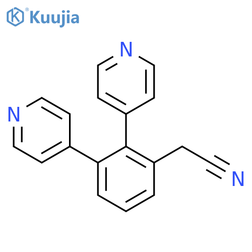 2-(2,3-Di(pyridin-4-yl)phenyl)acetonitrile structure