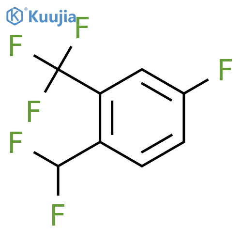 1-(Difluoromethyl)-4-fluoro-2-(trifluoromethyl) benzene structure