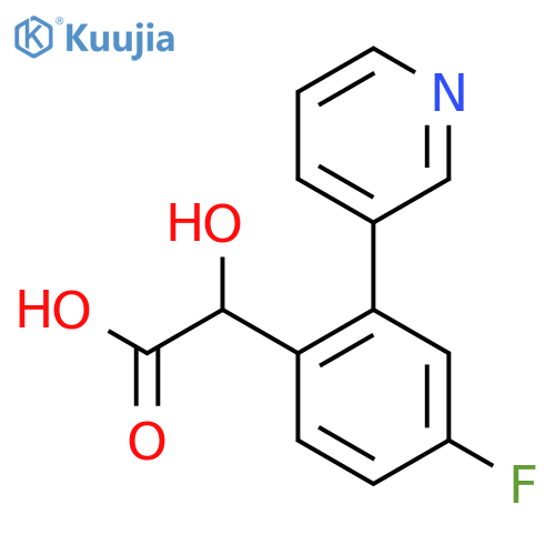 2-(4-Fluoro-2-(pyridin-3-yl)phenyl)-2-hydroxyacetic acid structure