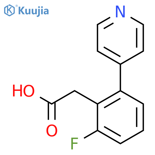 2-(2-Fluoro-6-(pyridin-4-yl)phenyl)acetic acid structure
