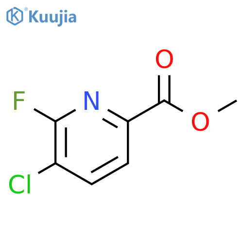2-Pyridinecarboxylic acid, 5-chloro-6-fluoro-, methyl ester structure
