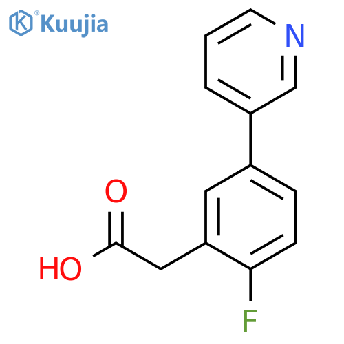 2-(2-Fluoro-5-(pyridin-3-yl)phenyl)acetic acid structure