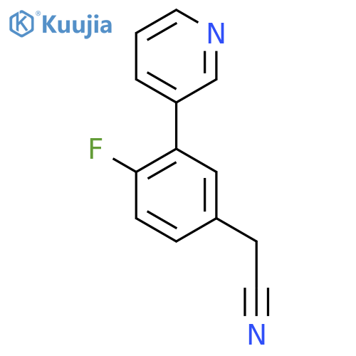 2-(4-Fluoro-3-(pyridin-3-yl)phenyl)acetonitrile structure